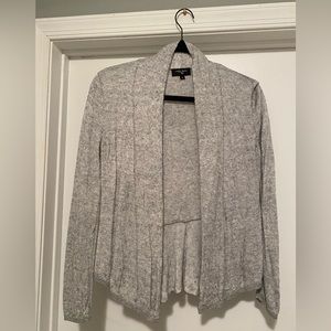 Open front Grey peplum sweater